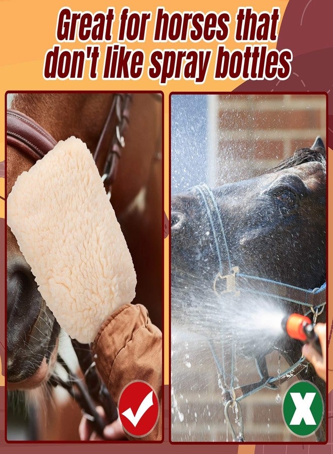 Sunnymove Fleece Applicator Wipe Mitt for Horses Lambskin Wool Grooming Mitts for Tack Cleaning Glove Soft White Mitts for Horse Bathing, Spreading Hair Treatments, Leather Care or Sensitive Horses and Dogs - Image 3